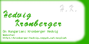 hedvig kronberger business card